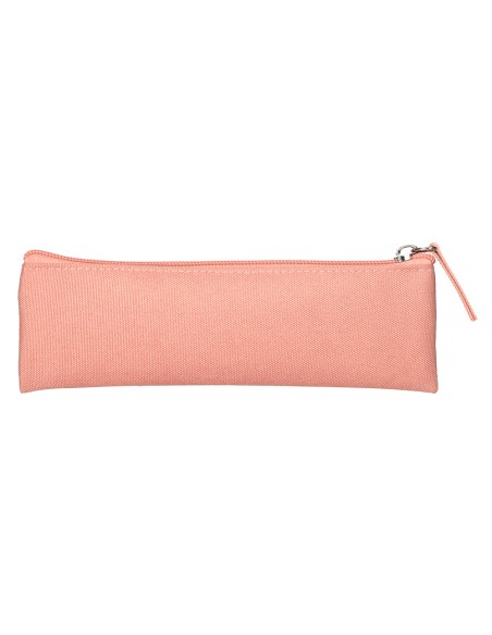 Estuche portatodo liderpapel plano estrecho una cremallera 200x60 mm rosa