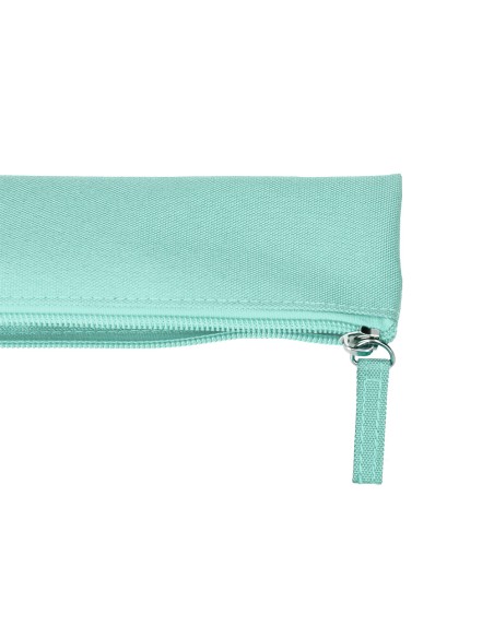 Estuche portatodo liderpapel plano estrecho una cremallera 200x60 mm verde manzana