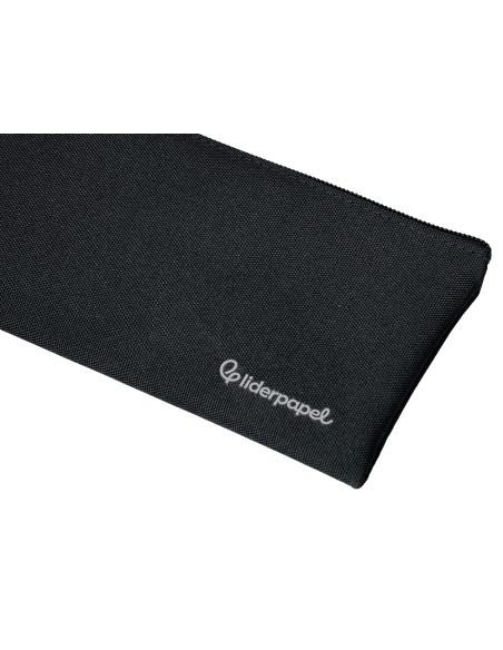 Estuche portatodo liderpapel plano ancho una cremallera 200x100 mm negro