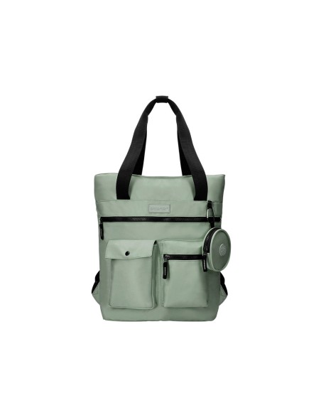 Mochila antartik bolso flip bag con acolchado para portatil 15'' verde 400x120x390 mm