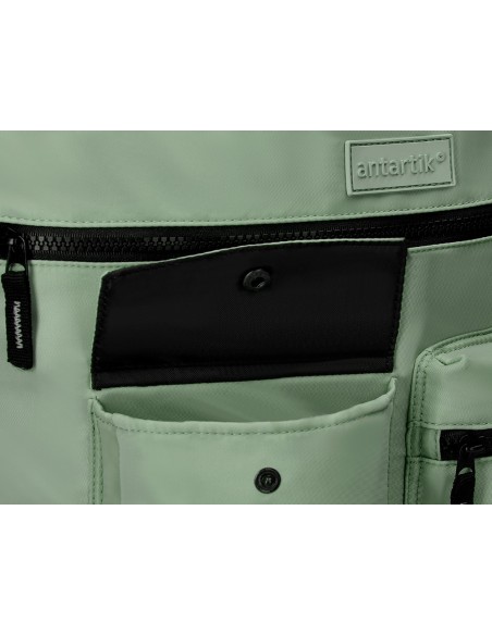 Mochila antartik bolso flip bag con acolchado para portatil 15'' verde 400x120x390 mm