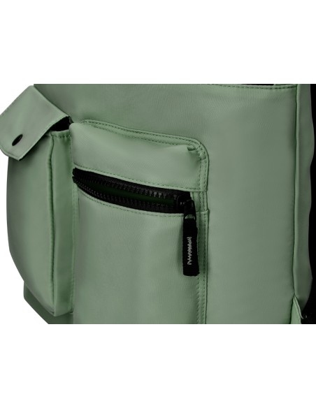 Mochila antartik bolso flip bag con acolchado para portatil 15'' verde 400x120x390 mm