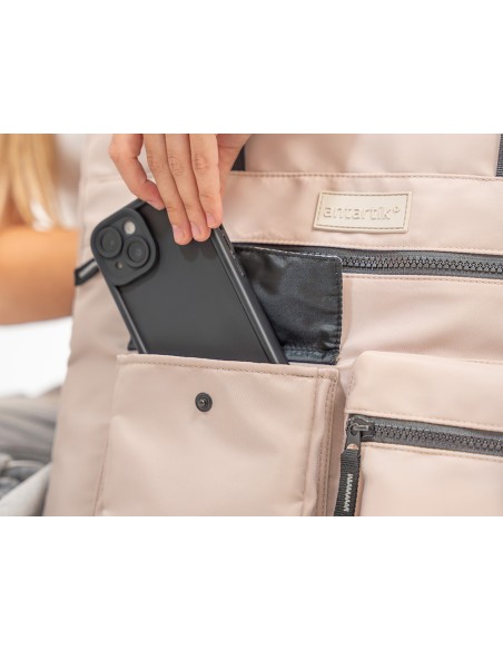 Mochila antartik bolso flip bag con acolchado para portatil 15'' verde 400x120x390 mm