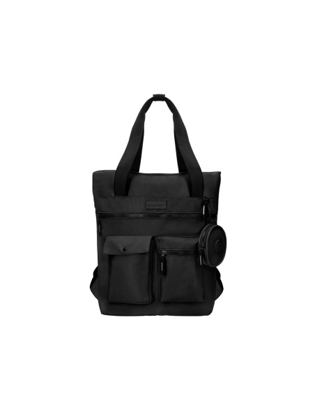Mochila antartik bolso flip bag con acolchado para portatil 15'' negro 400x120x390 mm