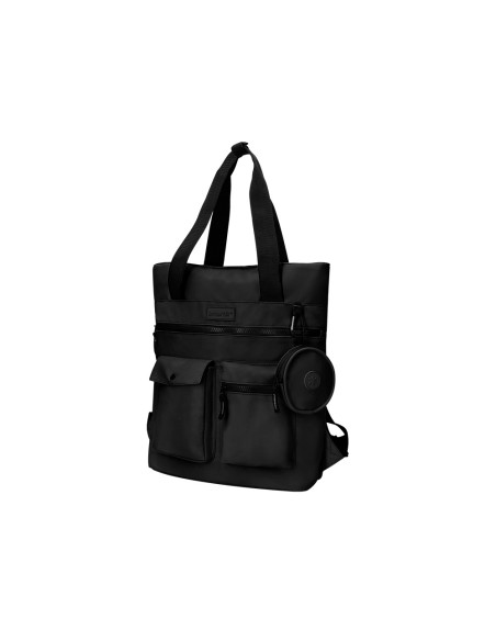 Mochila antartik bolso flip bag con acolchado para portatil 15'' negro 400x120x390 mm