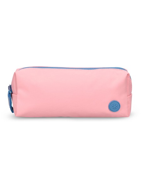 Estuche portatodo antartik basic pack 1 compartimento rosa compañero mochila 80x55x210 mm