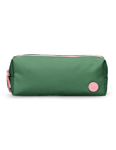 Estuche portatodo antartik basic pack 1 compartimento verde compañero mochila 80x55x210 mm