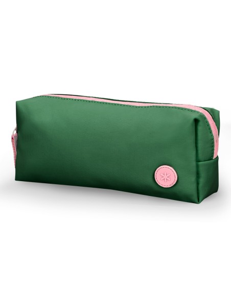 Estuche portatodo antartik basic pack 1 compartimento verde compañero mochila 80x55x210 mm
