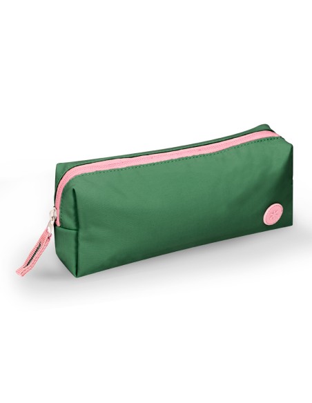Estuche portatodo antartik basic pack 1 compartimento verde compañero mochila 80x55x210 mm