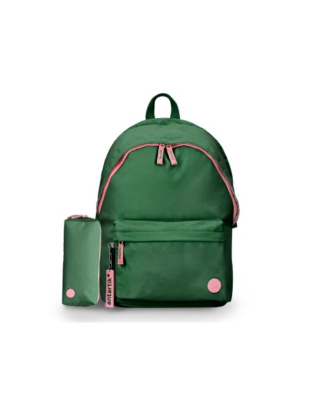 Mochila antartik basic pack con bolsillo para portatil verde 20 l 300x160x420 mm