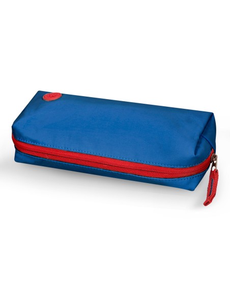 Estuche portatodo antartik basic pack 1 compartimento azul marino compañero mochila 80x55x210 mm