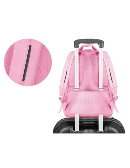 Mochila antartik fusion flex multibolsillo rosa 19 l 450x180x300 mm