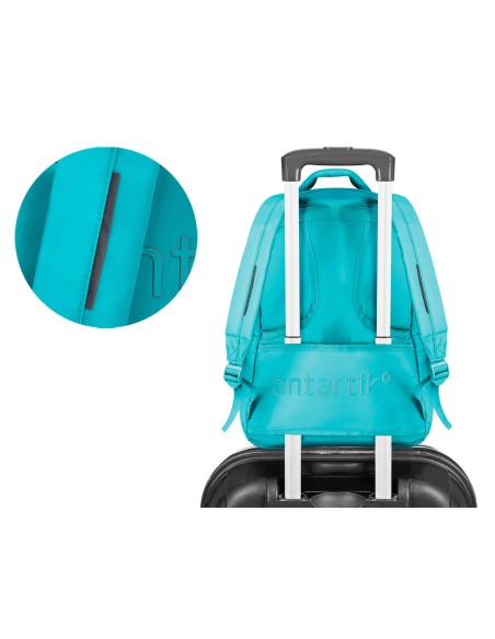 Mochila antartik fusion flex multibolsillo turquesa 19 l 450x180x300 mm