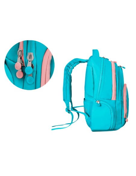 Mochila antartik fusion flex multibolsillo turquesa 19 l 450x180x300 mm