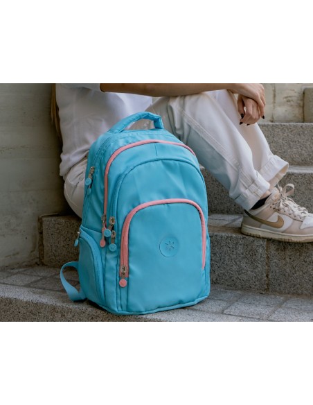 Mochila antartik fusion flex multibolsillo turquesa 19 l 450x180x300 mm