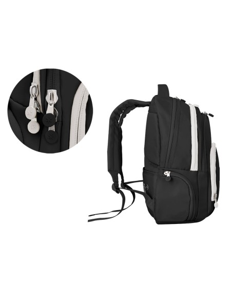 Mochila antartik fusion flex multibolsillo negro 19 l 450x180x300 mm