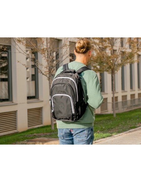 Mochila antartik fusion flex multibolsillo negro 19 l 450x180x300 mm