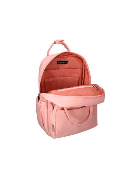 Mochila antartik glow bags con acolchado para portatil 15'' rosa 25 l 440x150x310 mm