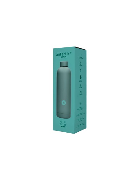 Botella portaliquidos antartik isotermica acero inoxidable libre de bpa color turquesa 750 ml