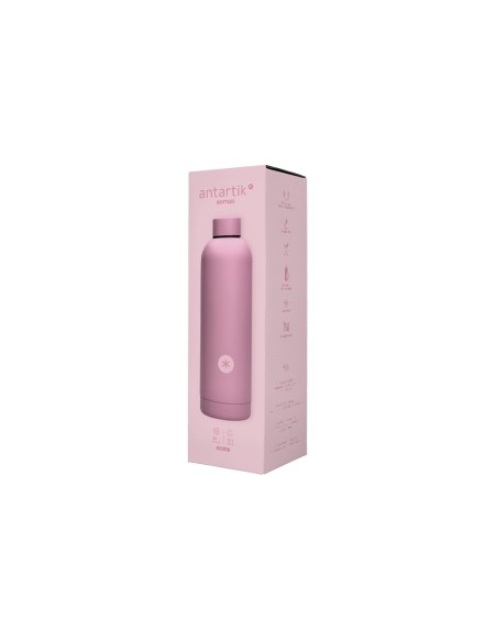 Botella portaliquidos antartik isotermica acero inoxidable libre de bpa color rosa 750 ml