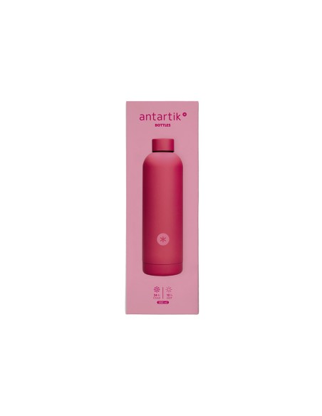 Botella portaliquidos antartik isotermica acero inoxidable libre de bpa color fucsia 500 ml