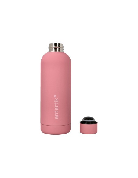 Botella portaliquidos antartik isotermica acero inoxidable libre de bpa color rosa 500 ml