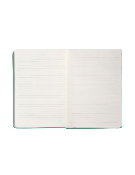 Cuaderno con gomilla antartik notes tapa dura a4 hojas rayas rosa y turquesa 100 hojas 80 gr fsc