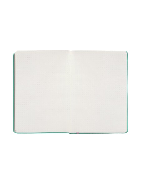 Cuaderno con gomilla antartik notes tapa dura a4 hojas puntos rosa y turquesa 100 hojas 80 gr fsc