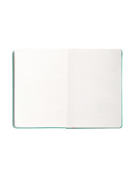Cuaderno con gomilla antartik notes tapa dura a4 hojas lisas rosa y turquesa 100 hojas 80 gr fsc