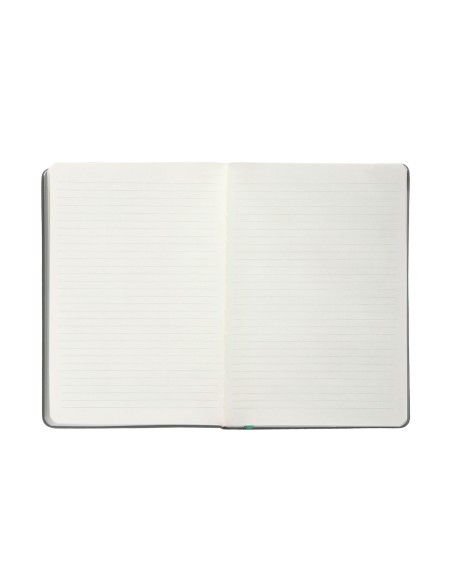 Cuaderno con gomilla antartik notes tapa dura a4 hojas rayas gris y turquesa 100 hojas 80 gr fsc