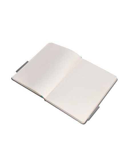Cuaderno con gomilla antartik notes tapa dura a4 hojas puntos gris y turquesa 100 hojas 80 gr fsc