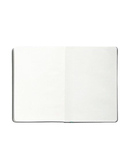 Cuaderno con gomilla antartik notes tapa dura a4 hojas lisas gris y turquesa 100 hojas 80 gr fsc