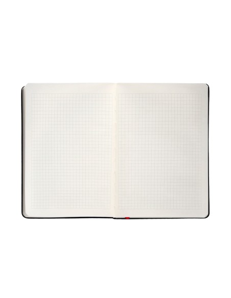 Cuaderno con gomilla antartik notes tapa dura a4 hojas cuadricula negro y rojo 100 hojas 80 gr fsc