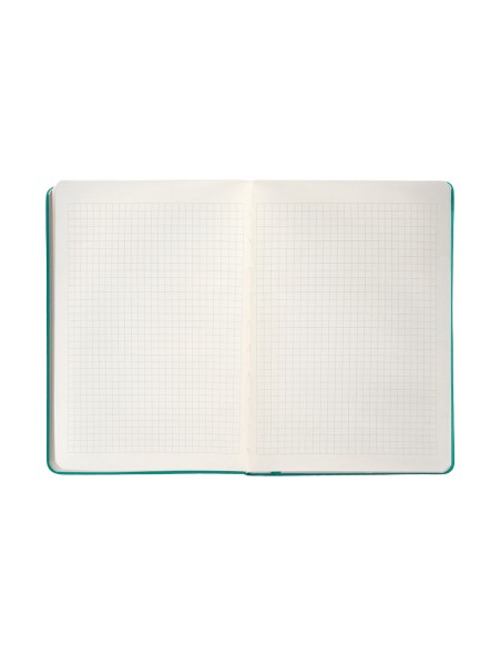 Cuaderno con gomilla antartik notes tapa dura a4 hojas cuadricula turquesa 100 hojas 80 gr fsc