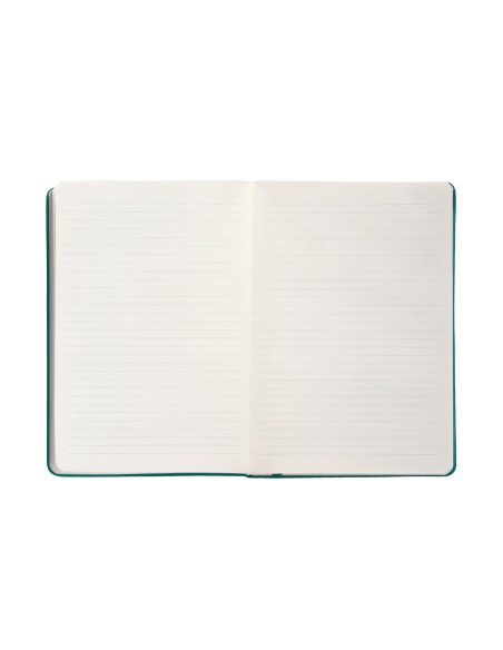 Cuaderno con gomilla antartik notes tapa dura a4 hojas rayas verde aguamarina 100 hojas 80 gr fsc