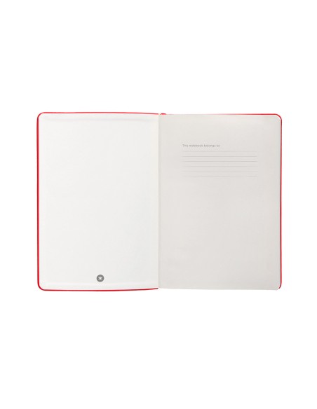 Cuaderno con gomilla antartik notes tapa dura a4 hojas rayas rojo 100 hojas 80 gr fsc