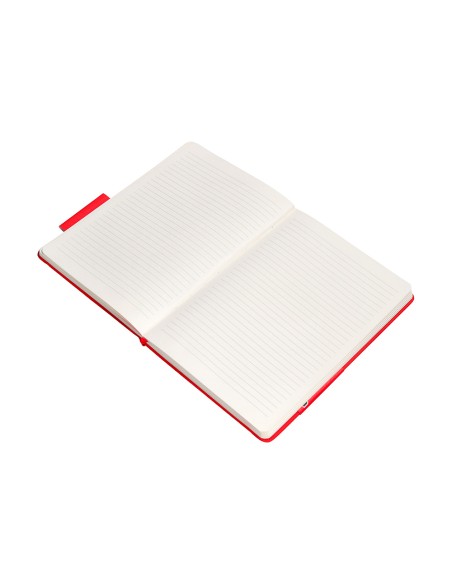 Cuaderno con gomilla antartik notes tapa dura a4 hojas rayas rojo 100 hojas 80 gr fsc