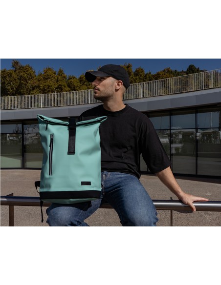 Mochila antartik roll pack waterproof enrollable gran capacidad turquesa 480x130x280mm