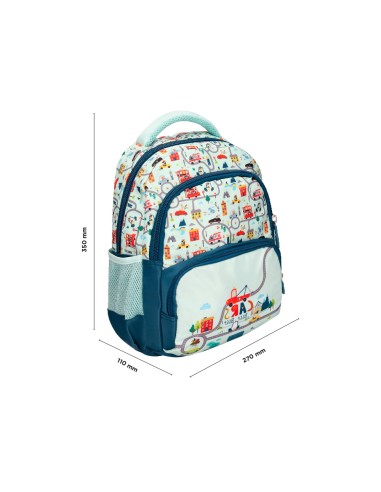 Mochila escolar liderpapel multibolsillo...