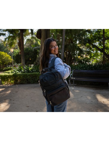 Mochila antartik glow bags con acolchado para portatil 15'' negro 25 l 440x150x310 mm