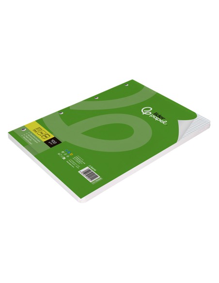 Recambio liderpapel a4 100 hojas 100gr cuadro 5mm con margen 4 taladros