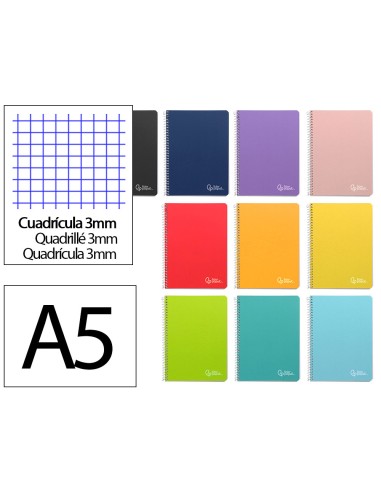 Cuaderno espiral liderpapel a5 witty tapa dura...