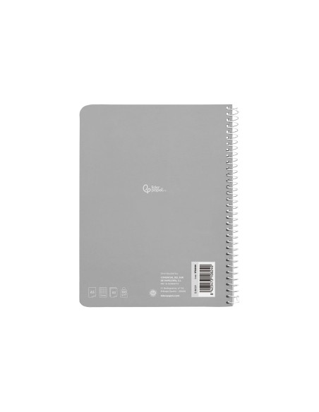 Cuaderno espiral liderpapel a5 witty tapa dura 80h 90gr cuadro 3mm con margen colores surtidos