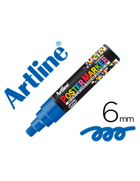 Rotulador artline poster marker epp-6-azu punta redonda 6mm color azul