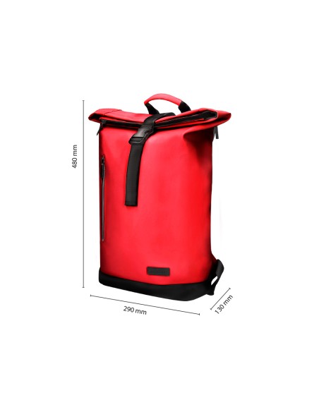 Mochila antartik roll pack waterproof enrollable gran capacidad granate 480x130x280mm