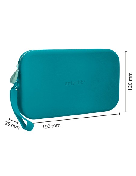 Estuche portatodo antartik tropical dive silicona soft rectangular 190x120x25 mm color turquesa