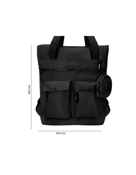 Mochila antartik bolso flip bag con acolchado para portatil 15'' negro 400x120x390 mm