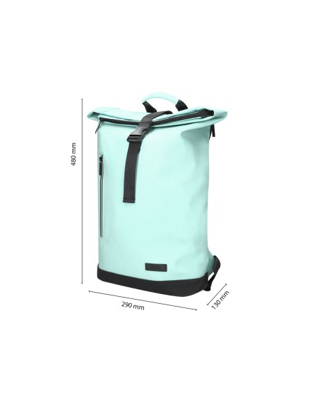 Mochila antartik roll pack waterproof enrollable gran capacidad turquesa 480x130x280mm