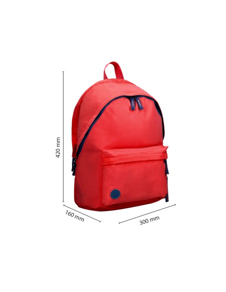 Mochila antartik basic pack con bolsillo para portatil granate 20 l 300x160x420 mm