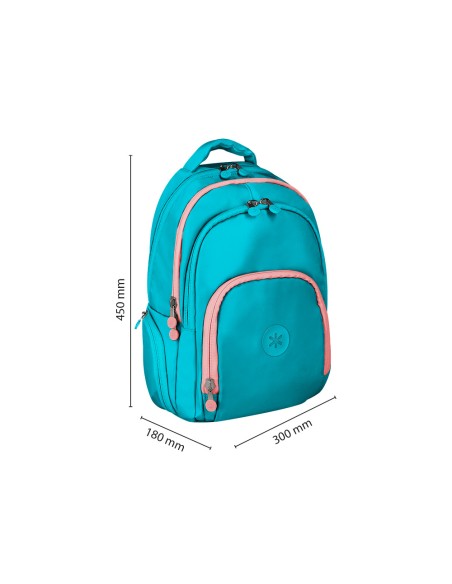 Mochila antartik fusion flex multibolsillo turquesa 19 l 450x180x300 mm